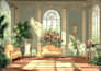 draw an background anime any in style